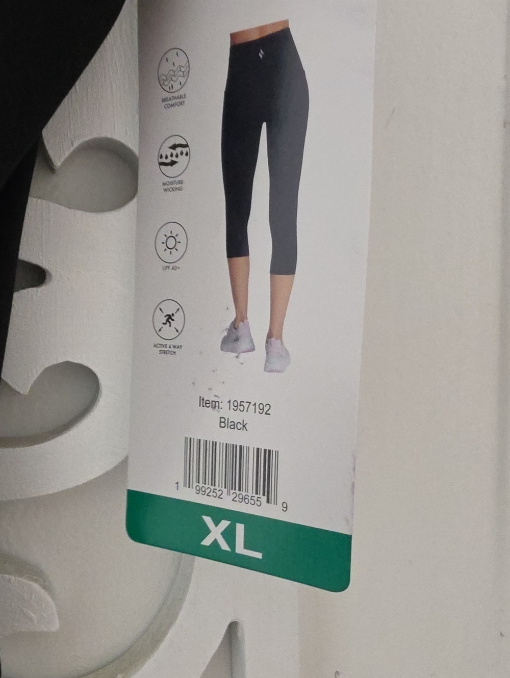 Womens Skechers Black Capri Leggings